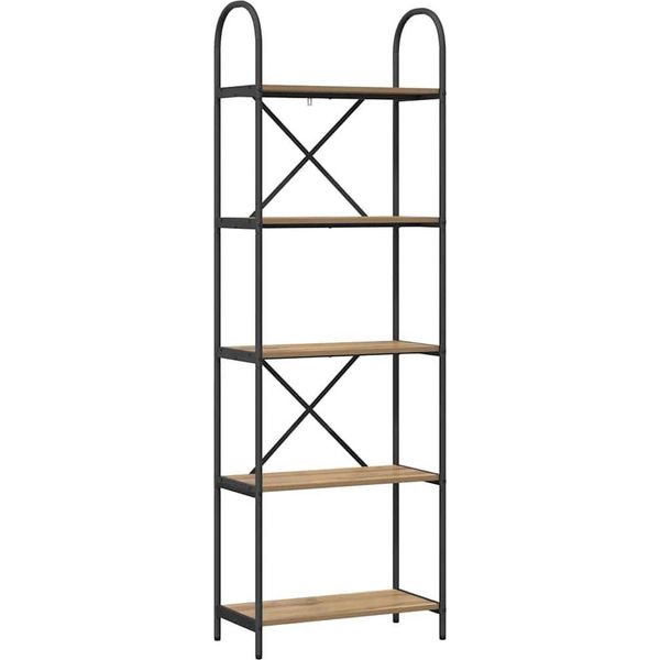 Syfax™ Libreria Rovere Artigianale 60 X 30 X 183 Cm Legno Multistrato-image
