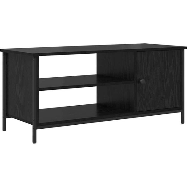 Syfax™ Mobile Tv Rovere Nero 100 X 40 X 45 Cm Legno Multistrato-image