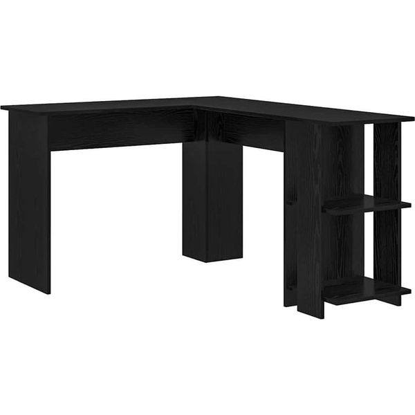 Syfax™ Scrivania Ad Angolo Rovere Nero 140 X 113,5 X 75 Cm-image