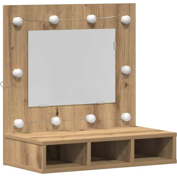 Syfax™ Mobiletto Per Specchio Rovere Artigianale 60 X 31,5 X 62 Cm-image