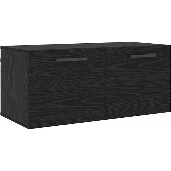 Syfax™ Armadietto A Muro Rovere Nero 80 X 36.5 X 35 Cm-image