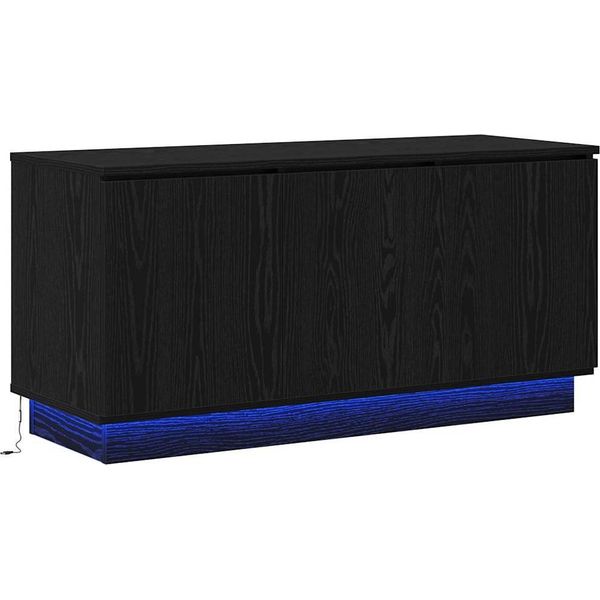 Syfax™ Mobile Tv Rovere Nero 100 X 38 X 49 Cm Legno Multistrato-image