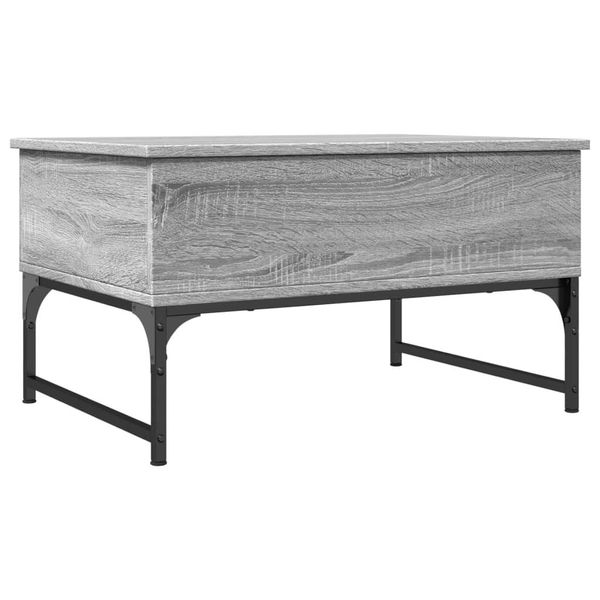 Syfax™ Tavolino Salotto Grigio Sonoma 70X50X40 Cm Multistrato Metallo-image