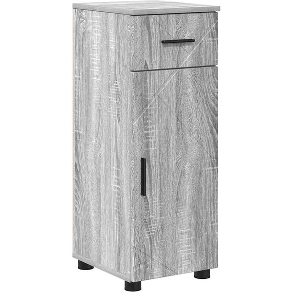 Syfax™ Mobile Da Bagno Con Cassetto Grigio Sonoma 30 X 35 X 80 Cm-image