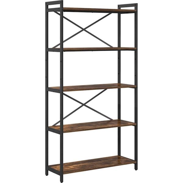 Syfax™ Libreria Rovere Fumé 80 X 30 X 155 Cm Legno Multistrato-image