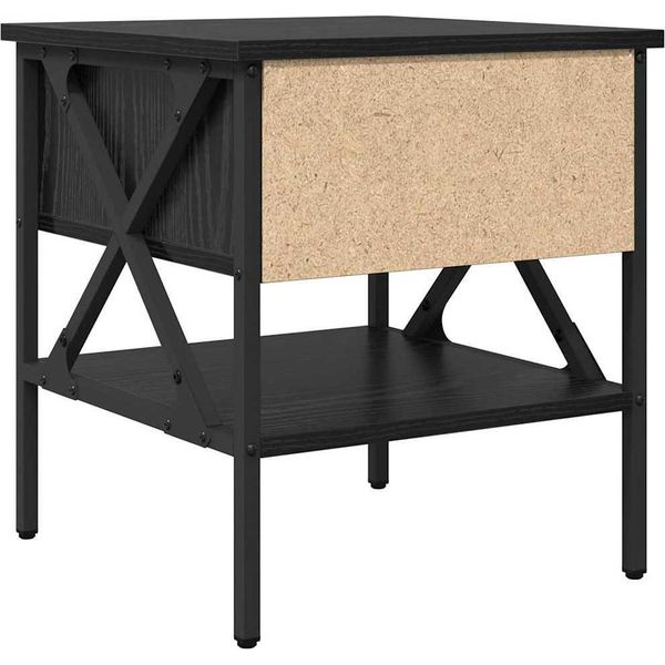Syfax™ Comodino Con Cassetto Rovere Nero 40 X 42 X 45 Cm-image