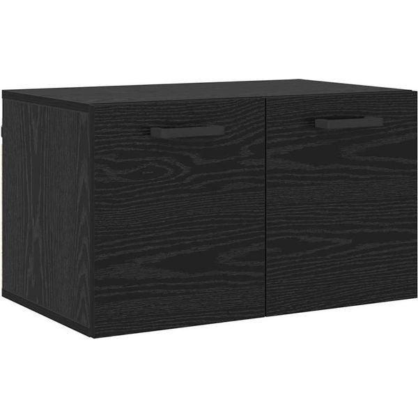 Syfax™ Mobiletto A Muro Rovere Nero 60 X 36,5 X 35 Cm-image