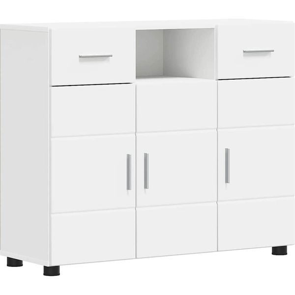 Syfax™ Armadio In Legno Bianco 88,5 X 30,5 X 73 Cm Legno Multistrato-image