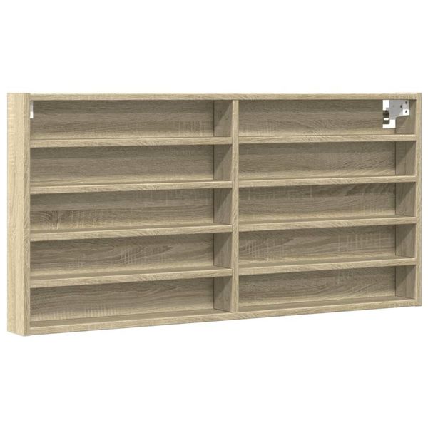 Syfax™ Armadietto Vetrina Rovere Sonoma 100X8,5X50Cm Legno Multistrato-image