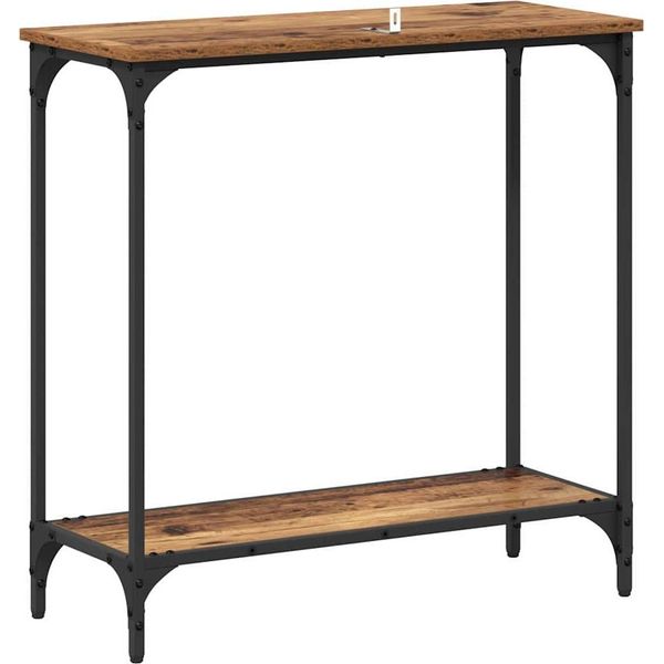 Syfax™ Tavolo Consolle Con Lo Scaffale Legno Vecchio 75 X 30.5 X 75 Cm-image