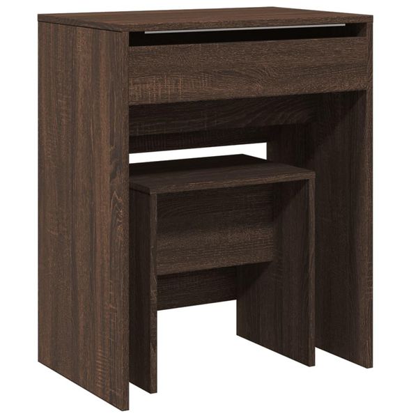 Syfax™ Toeletta E Sgabello Rovere Marrone 60X40X113,5 Cm-image
