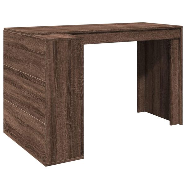 Syfax™ Scrivania Rovere Marrone 123,5X73,5X75 Cm In Legno Multistrato-image