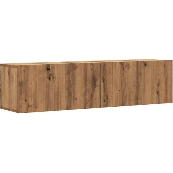 Syfax™ Mobile Tv A Parete Rovere Artigianale 120X30X30Cm In Truciolato-image