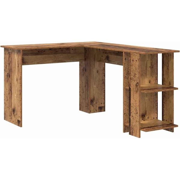 Syfax™ Scrivania Ad Angolo Legno Vecchio 140 X 113,5 X 75 Cm-image