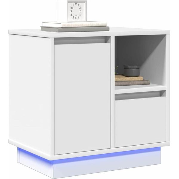 Syfax™ Armadio Da Notte Bianco 50 X 34,5 X 50 Cm. Legno Multistrato-image