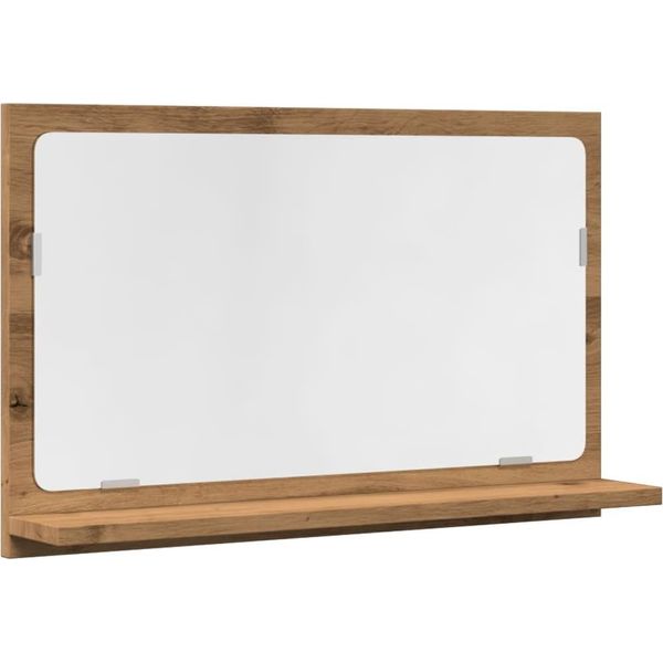 Syfax™ Mobile Bagno Specchio Rovere Artigianale 60X11X37 Cm Truciolato-image