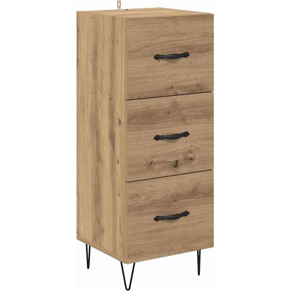 Syfax™ Credenza Rovere Artigianale 34 X 34.5 X 90 Cm Legno Multistrato-image