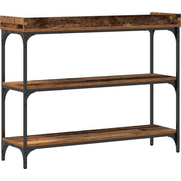 Syfax™ Tavolo Consolle Con Lo Scaffale Legno Vecchio 100 X 30 X 80 Cm-image