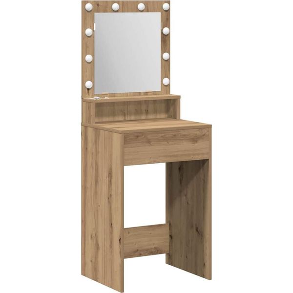 Syfax™ Tavolo Da Trucco Rovere Artigianale 50 X 41 X 135 Cm-image