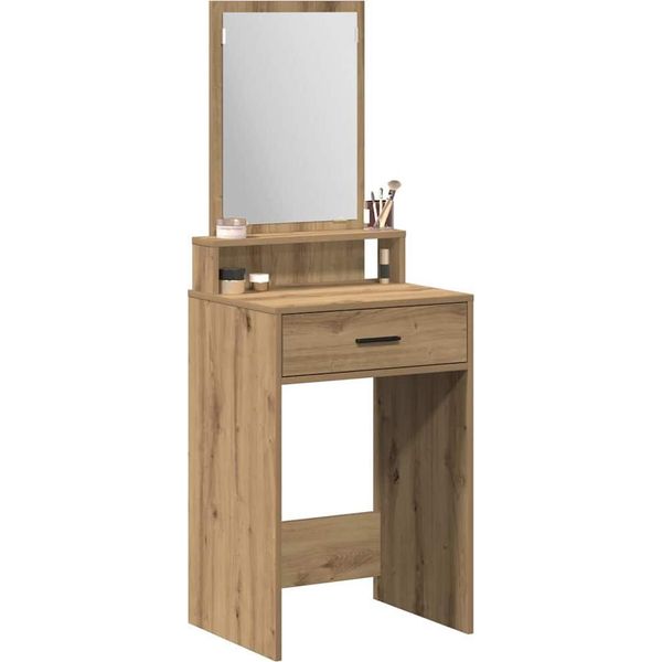 Syfax™ Tavolo Da Trucco Rovere Artigianale 50 X 41 X 140 Cm-image