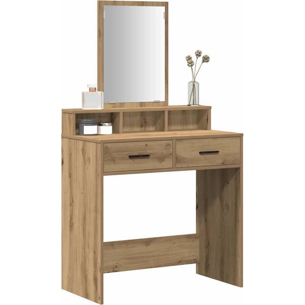 Syfax™ Tavolo Da Trucco Rovere Artigianale 79 X 41 X 140 Cm-image