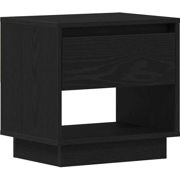 Syfax™ Comodino Rovere Nero 45 X 34 X 44 Cm Legno Multistrato-image