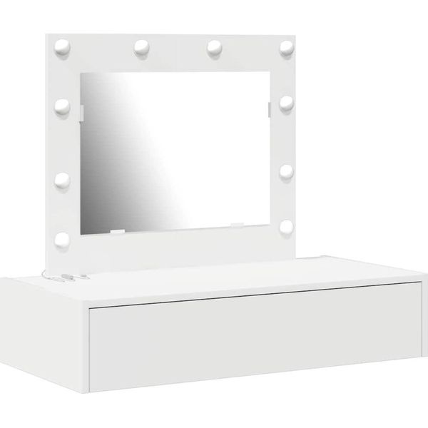 Syfax™ Tavolo Da Trucco Bianco 83 X 40 X 70 Cm Legno Multistrato-image