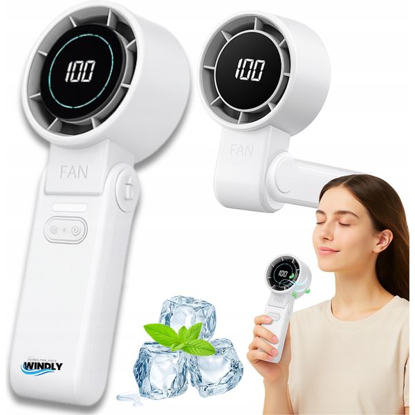 Ventilatore Da Tavolo, Ventilatore Manuale, Pieghevole, Senza Fili, Potente, Usb-image