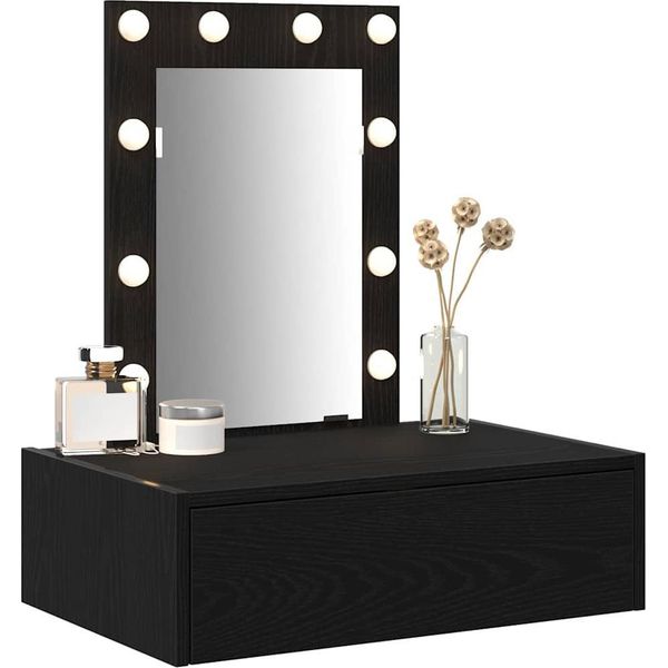 Syfax™ Tavolo Da Trucco Nero 60 X 40 X 70 Cm Legno Multistrato-image