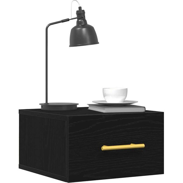 Syfax™ Armadio Da Notte 2 Pcs Rovere Nero 35 X 35 X 20 Cm-image