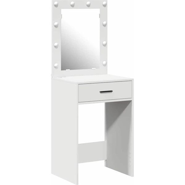 Syfax™ Tavolo Da Trucco Bianco 50 X 41 X 135 Cm Legno Multistrato-image