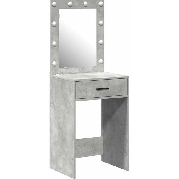Syfax™ Tavolo Da Trucco Con Cassetto Grigio Cemento 50 X 41 X 135 Cm-image