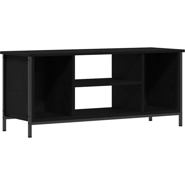 Syfax™ Mobile Tv Rovere Nero 102 X 35 X 45 Cm Legno Multistrato-image