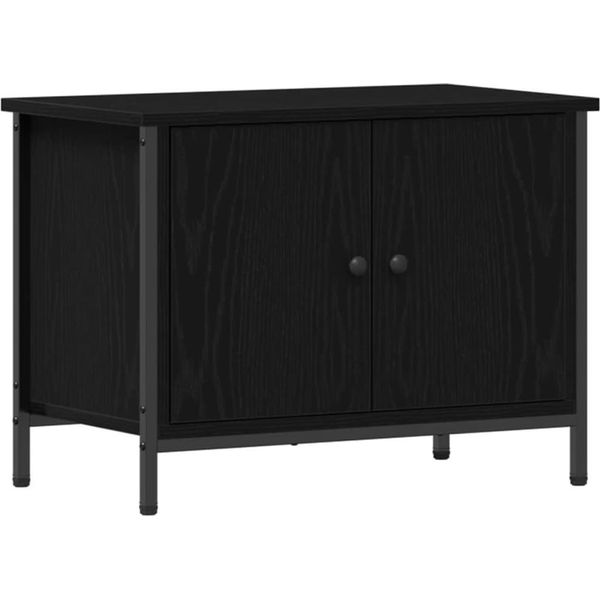 Syfax™ Mobile Tv Rovere Nero 60 X 35 X 45 Cm Legno Multistrato-image