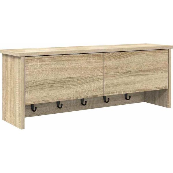 Syfax™ Appendiabiti A Muro Con Porta Rovere Sonoma 80 X 20 X 30 Cm-image
