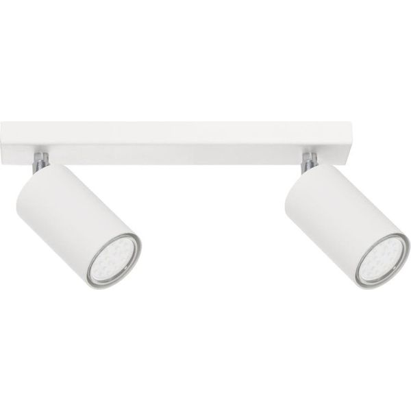 Lampada Moderna A Sospensione Tuba 2 Nera GU10 Metallo Ip 20 2 Punti Luce-image