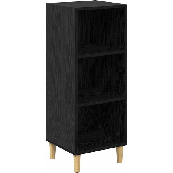 Syfax™ Credenza Rovere Nero 34,5 X 32,5 X 90 Cm Legno Multistrato-image
