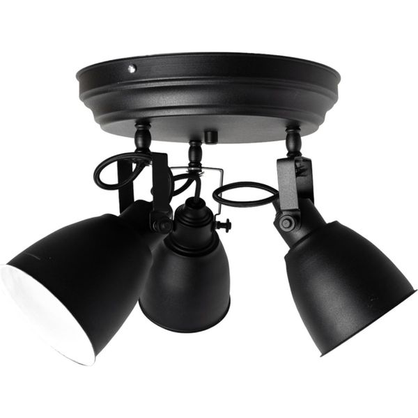 Lampada A Sospensione Moderna Industriale Taurus 2799/Z-A-3 Nera Con 3 Sorgenti Luminose E14 Ip 20 Metallo-image