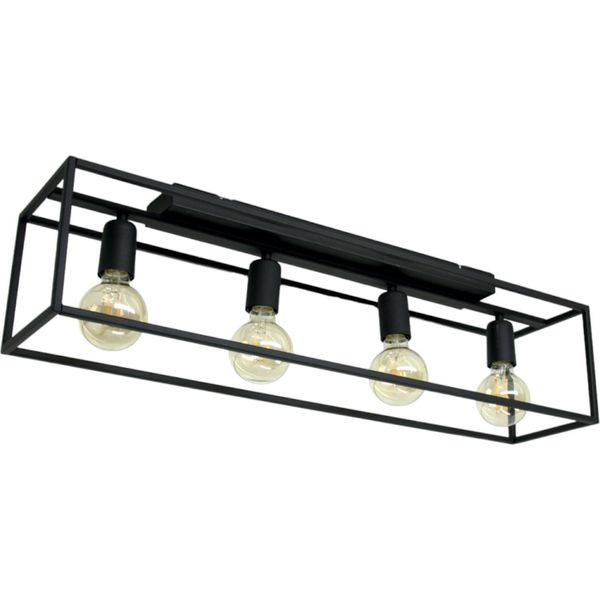 Lampada A Sospensione Moderna Loft Horus 2867/Z-B-4 Nero Opaco 4 Punti Luce E27-image
