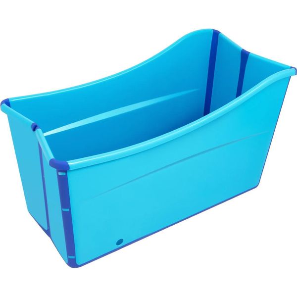 Vasca Da Bagno, Design Pieghevole, Salvaspazio, Blu-image