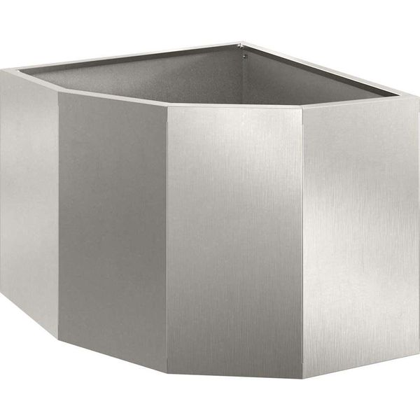 Vidaxl Fioriera Angolare Argento 45 X 45 X 35 Cm In Acciaio Inox-image