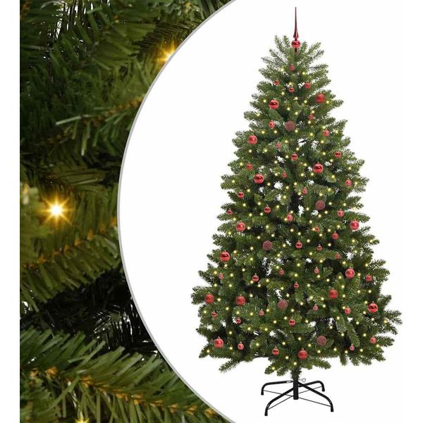 Vidaxl Albero Di Natale Artificiale Verde 240 Cm In Pvc E Metallo-image
