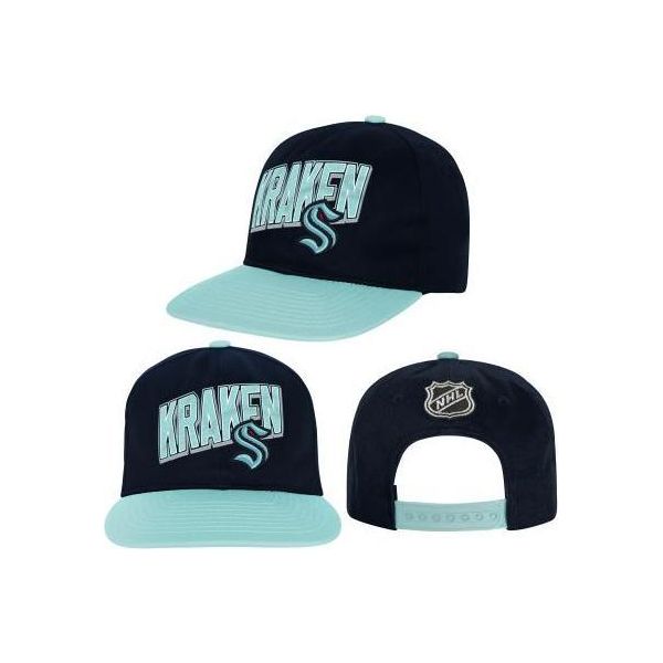 Outerstuff Essentials Cappellino Snapback Nhl Junior Deadstock, Seattle Kraken, Taglia Unica-image