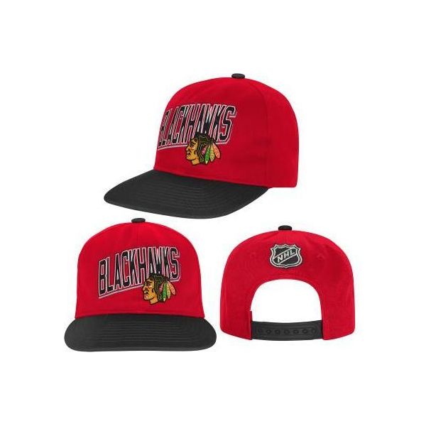 Outerstuff Essentials Cappellino Snapback Nhl Junior Deadstock, Chicago Blackhawks, Taglia Unica-image