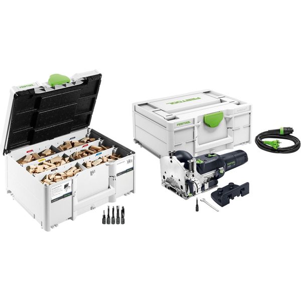 Festool Df 500 Rq-Plus Fresatrice Per Tasselli Domino 420 W 4 - 10 Mm + Assortimento Tasselli + Systainer-image