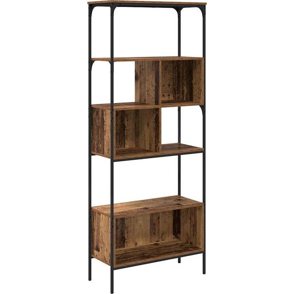 Vidaxl Libreria In Legno Vecchio 76 X 33 X 188,5 Cm Materiale A Base Di Legno-image