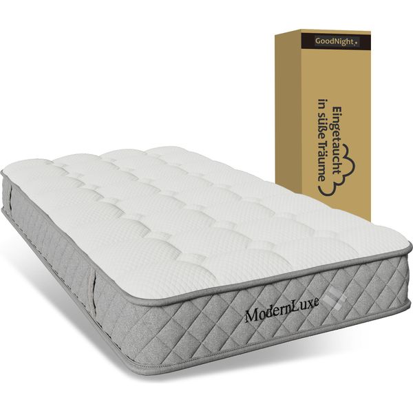 Materasso Ortopedico Sweiko In Schiuma Fredda 90X200 Cm, Materasso Con Nucleo A Molle Insacchettate A 7 Zone, Livello Di Rigidità H3 (Medio) - OEKO-TEX®, Altezza 20 Cm, 4 Maniglie + Sottovuoto-image