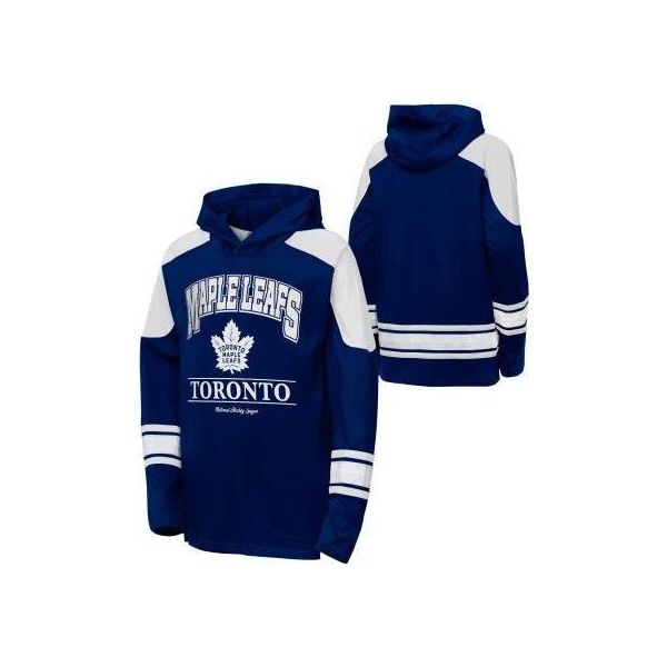 Outerstuff Gear Up Fashion Nhl Felpa Con Cappuccio Junior, Taglia: S, Toronto Maple Leafs, 8 Anni-image