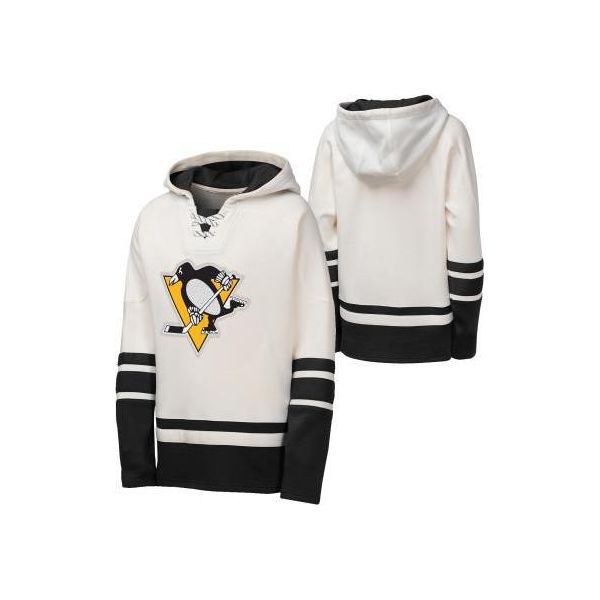 Outerstuff Felpa Con Cappuccio Ageless Refreshed Nhl Junior, Pittsburgh Penguins, Taglia: L, 14-16 Anni-image