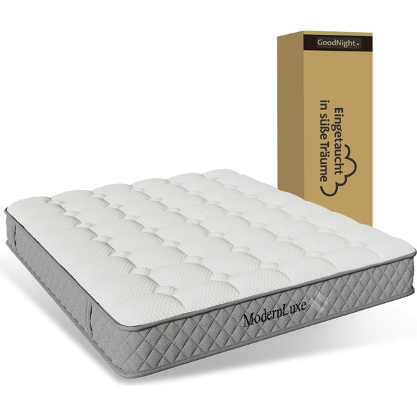Materasso Ortopedico Sweiko In Schiuma Fredda 140X200 Cm, Materasso Con Nucleo A Molle Insacchettate A 7 Zone, Grado Di Rigidità H3 (Medium Firm) - OEKO-TEX®, Altezza 20 Cm, 4 Maniglie + Sottovuoto-image